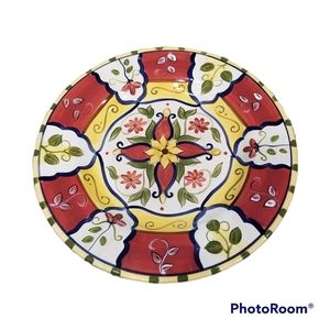 NWOT Pier 1 Handpainted Vallarta Earthenware Serving Platter Chop Plate*